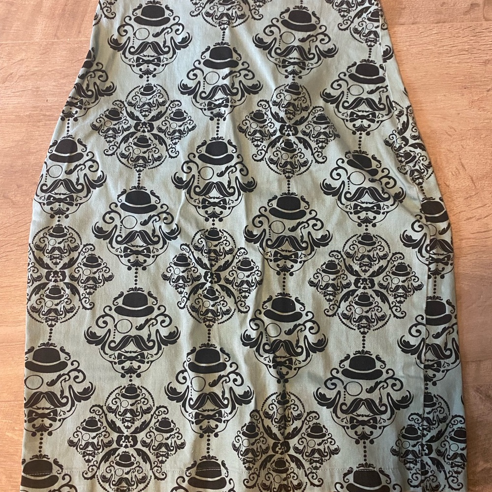 RockSteady Black and Gray Patterned Pencil Skirt